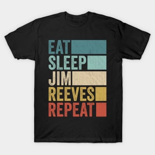 Funny Eat Sleep Jim Reeves Repeat Retro Vintage T-Shirt